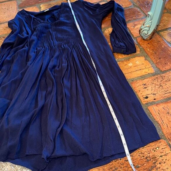 Old Navy Blue Dress Tunic Plissse Pleat - Picture 9 of 10
